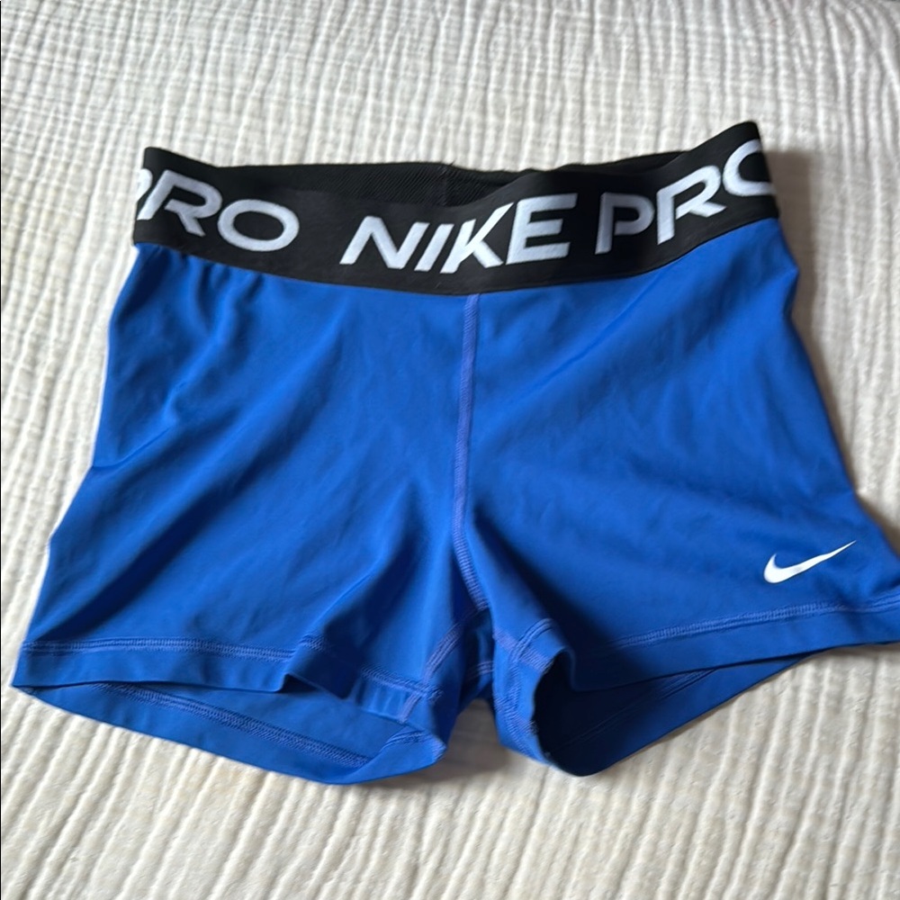 Nike Blue and Black Athletic Shorts